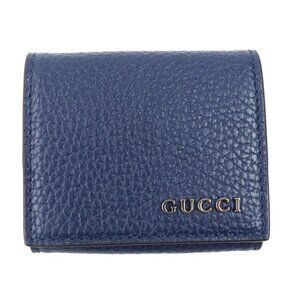 Gucci Logo Hardware Leather Coin Case Coin Purse Compact Wallet Current